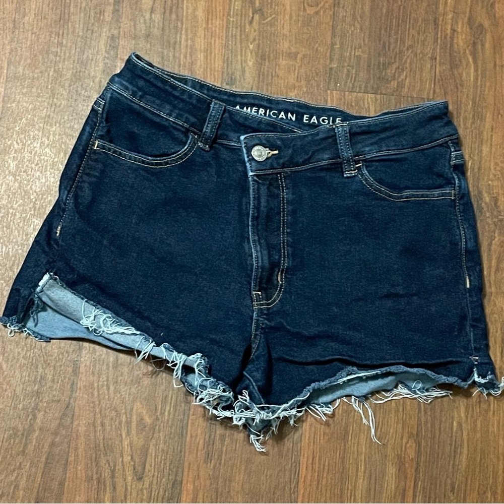 American Eagle Mom Shorts Dark Wash Size 8